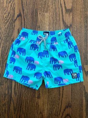 NWT Tom & Teddy kids swim trunks, Sz. 3-4